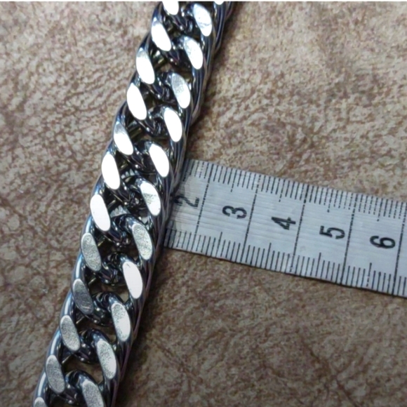 NEW Stainless Steel Cuban Link Bracelet Holiday Gifts Mens Heavy Luxury - Picture 9 of 12